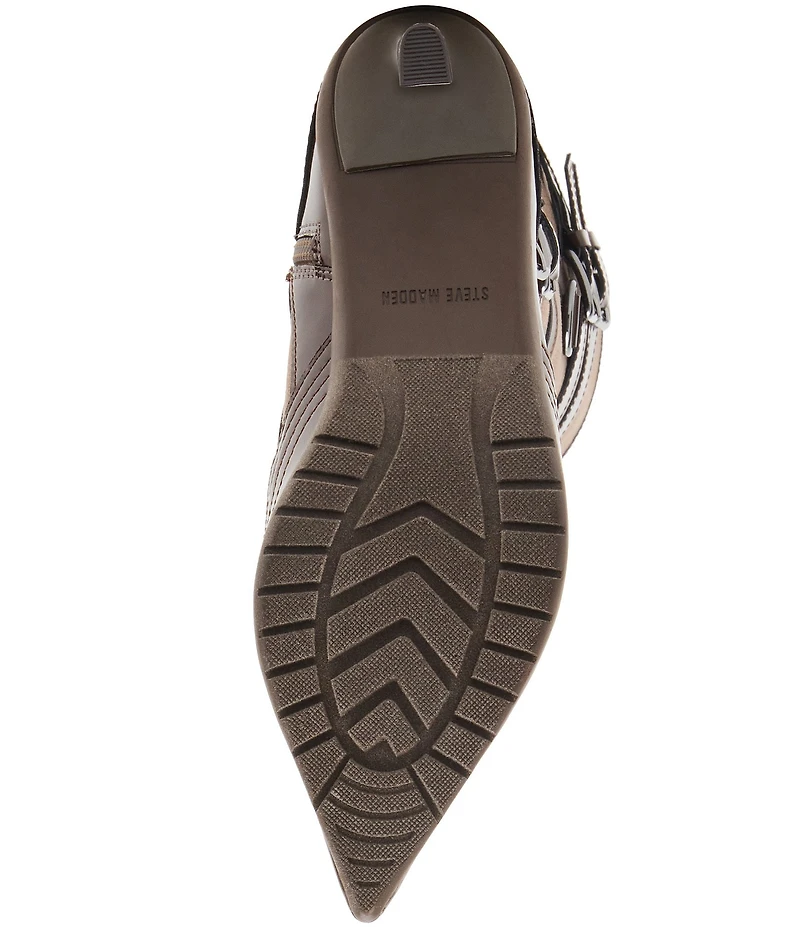 Steve Madden Stark Lace Up Buckle Strap Hardware Sporty Tall Boots