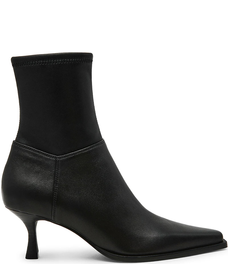 Steve Madden Stasia Leather Kitten Heel Dress Booties