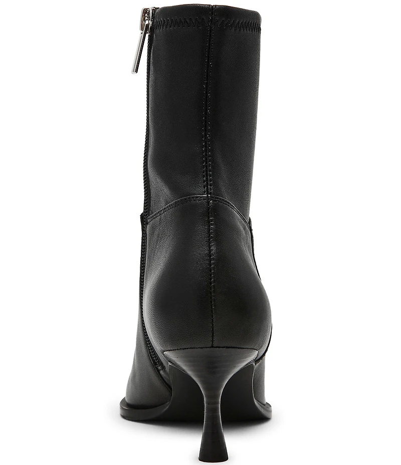 Steve Madden Stasia Leather Kitten Heel Dress Booties