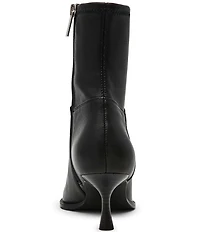 Steve Madden Stasia Leather Kitten Heel Dress Booties