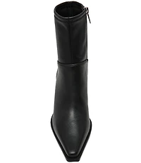 Steve Madden Stasia Leather Kitten Heel Dress Booties
