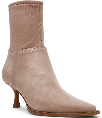 Steve Madden Stasia Suede Kitten Heel Dress Booties