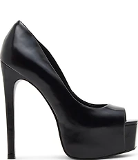 Steve Madden Stelan Leather Peep Toe Platform Stiletto Pumps