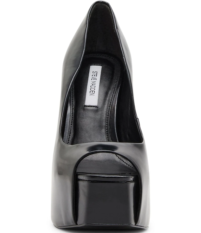 Steve Madden Stelan Leather Peep Toe Platform Stiletto Pumps