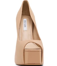 Steve Madden Stelan Leather Peep Toe Platform Stiletto Pumps
