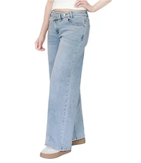 Steve Madden Stevie Jeans Slouchy Crossover Waist Straight Leg Jeans