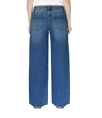 Steve Madden Stevie Jeans Slouchy Crossover Waist Straight Leg Jeans