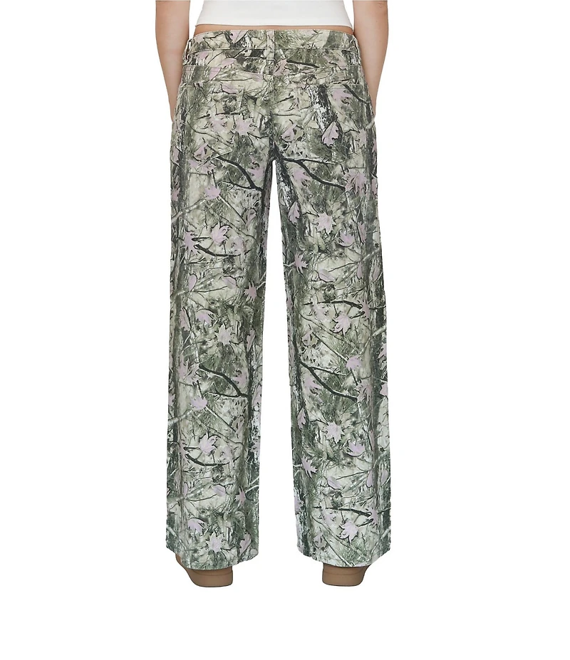 Steve Madden Stevie Jeans Slouchy Tree Camo Straight Leg Jeans
