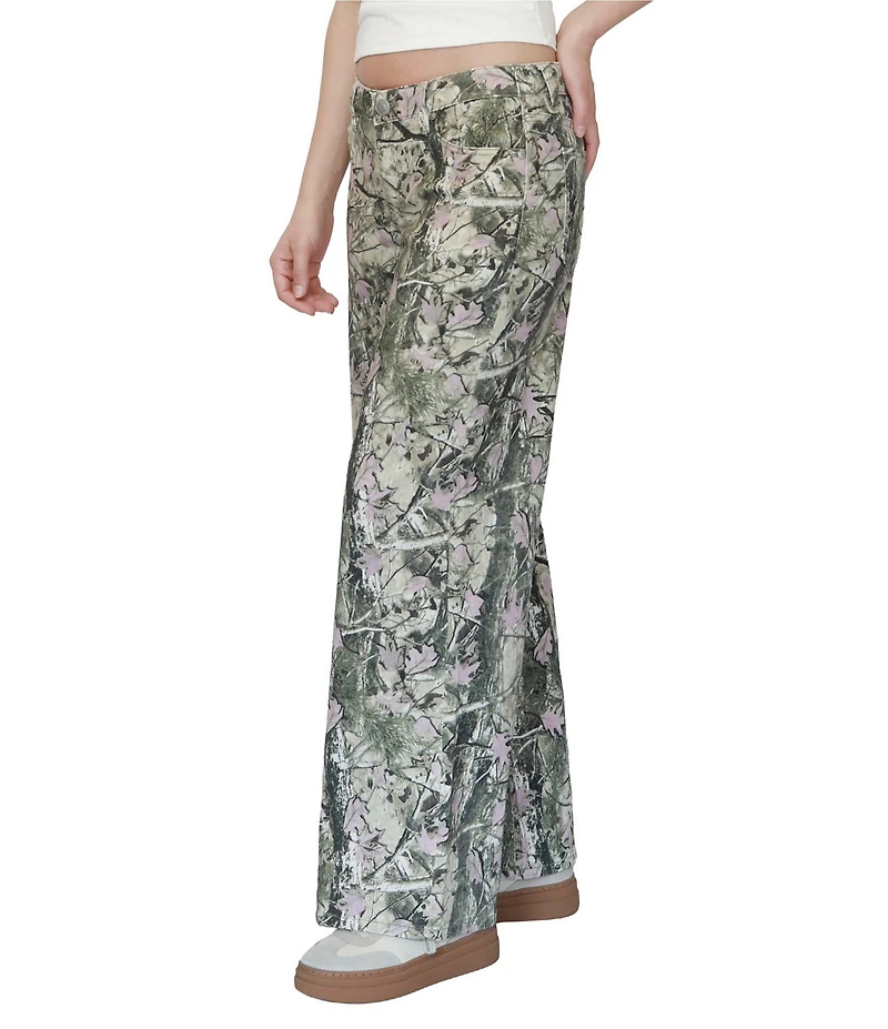 Steve Madden Stevie Jeans Slouchy Tree Camo Straight Leg Jeans