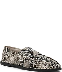 Steve Madden Women's Stewart Snake Print Penny Loafers