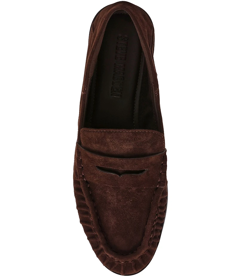 Steve Madden Women's Stewart Suede Penny Loafers