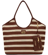 Steve Madden Striped Mesh Large Tote