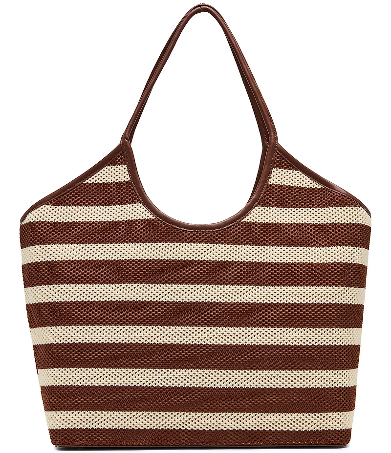Steve Madden Striped Mesh Large Tote