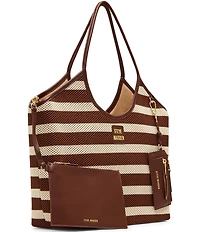 Steve Madden Striped Mesh Large Tote