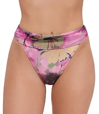 Steve Madden Super Bloom High Waisted High Leg Swim Bottom