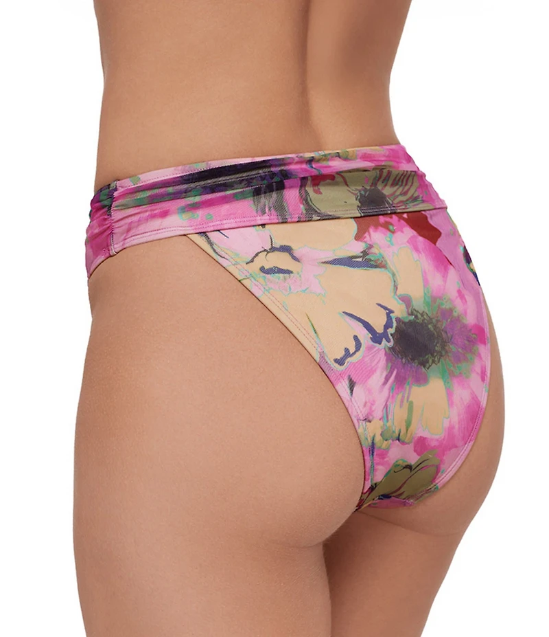 Steve Madden Super Bloom High Waisted High Leg Swim Bottom