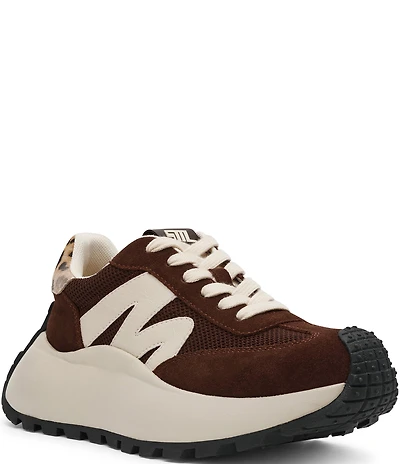 Steve Madden Supercampo Mixed Media Retro Platform Sneakers