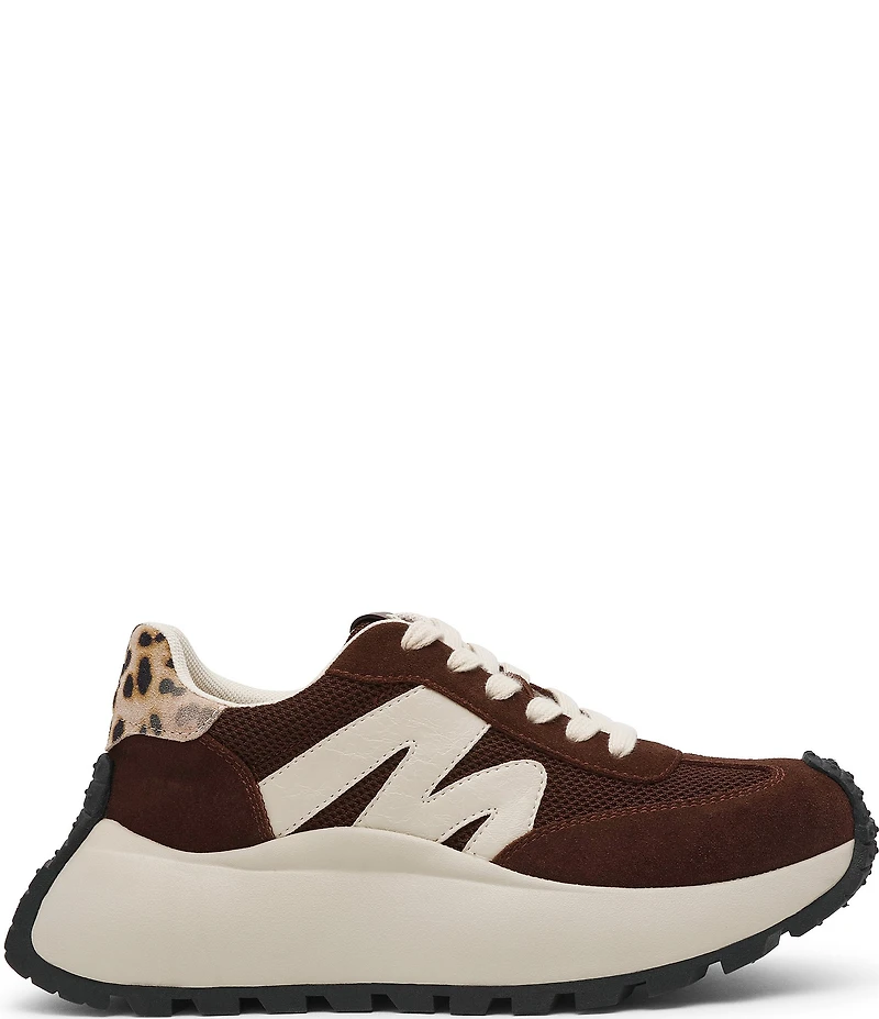 Steve Madden Supercampo Mixed Media Retro Platform Sneakers
