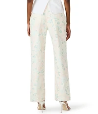 Steve Madden Sydnee Floral Print High Rise Straight Leg Denim Jeans