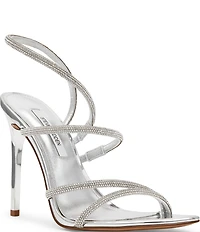 Steve Madden Sylo Rhinestone Asymmetric Strappy Dress Sandals