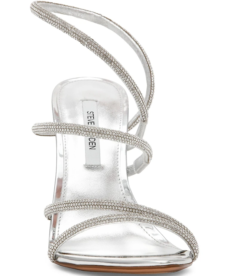 Steve Madden Sylo Rhinestone Asymmetric Strappy Dress Sandals