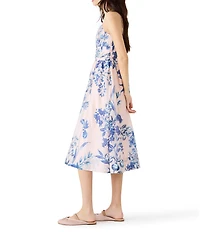 Steve Madden Talita Floral Print Scoop Neck Sleeveless Midi Dress
