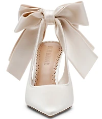 Steve Madden Teacup Satin Bow Detail Slingback Stiletto Pumps