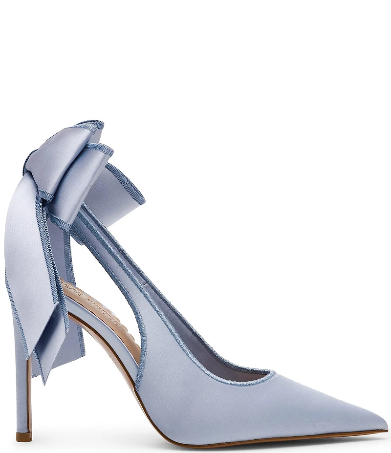 Steve Madden Teacup Satin Bow Detail Slingback Stiletto Pumps