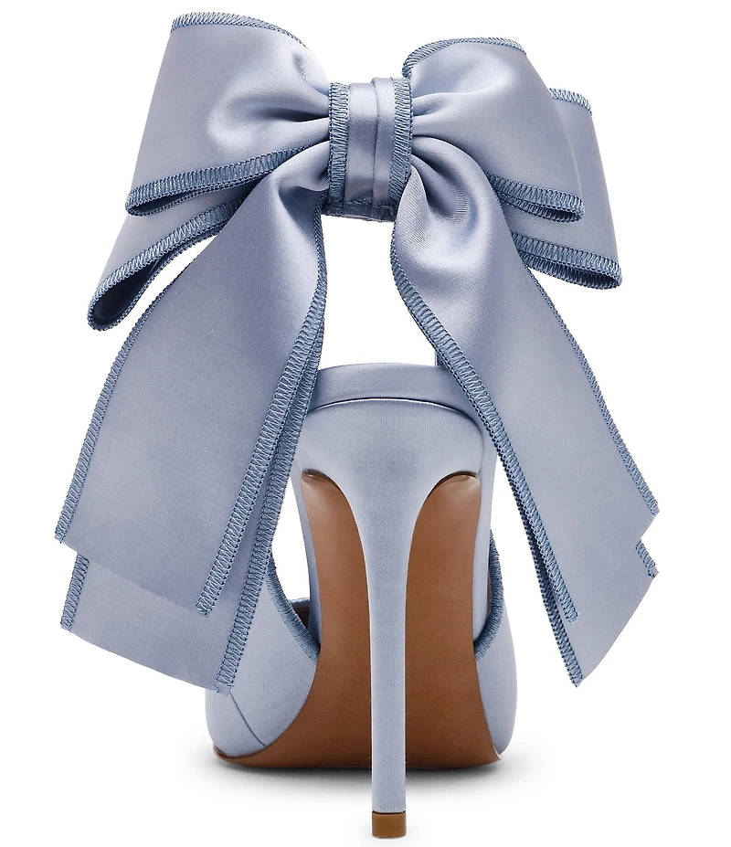 Steve Madden Teacup Satin Bow Detail Slingback Stiletto Pumps