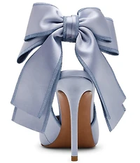 Steve Madden Teacup Satin Bow Detail Slingback Stiletto Pumps