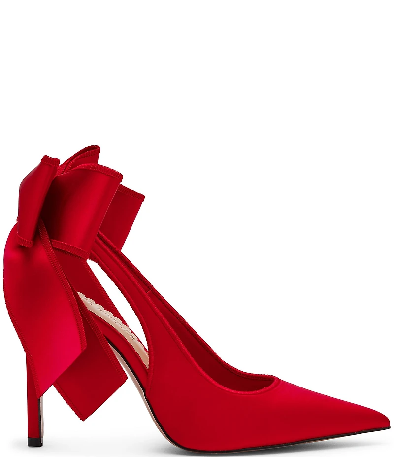 Steve Madden Teacup Satin Bow Detail Slingback Stiletto Pumps