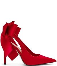 Steve Madden Teacup Satin Bow Detail Slingback Stiletto Pumps