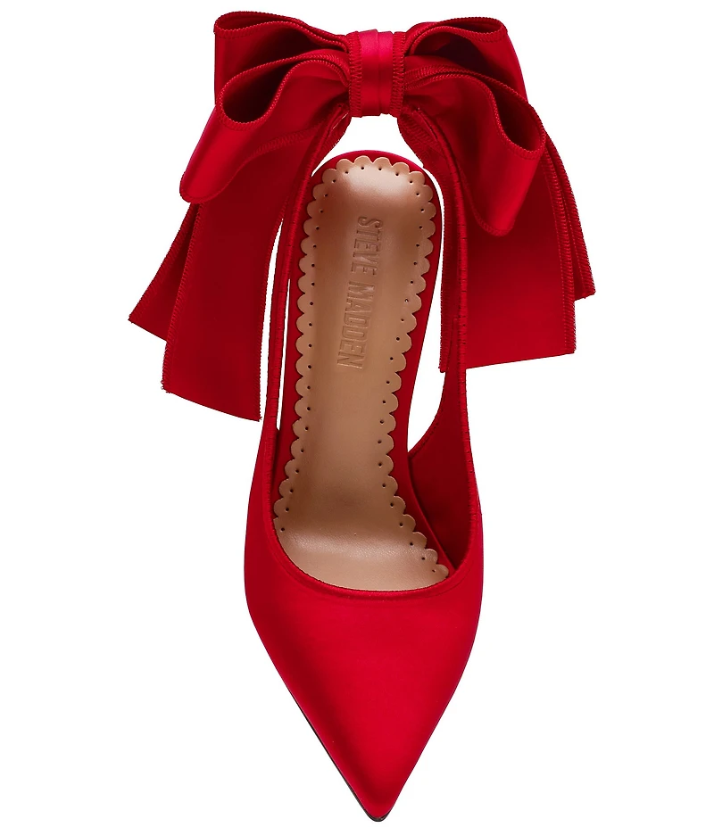 Steve Madden Teacup Satin Bow Detail Slingback Stiletto Pumps