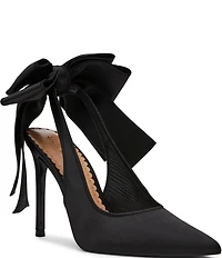 Steve Madden Teacup Satin Bow Detail Slingback Stiletto Pumps
