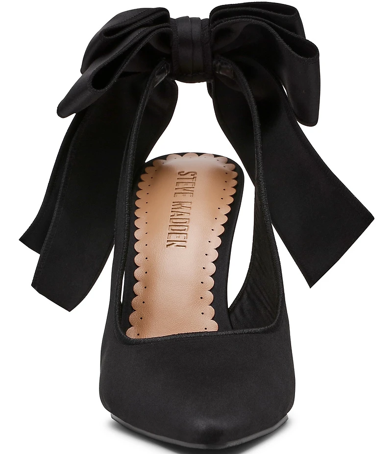 Steve Madden Teacup Satin Bow Detail Slingback Stiletto Pumps