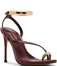 Steve Madden Tia Toe Loop Ankle Strap Hardware Dress Sandals