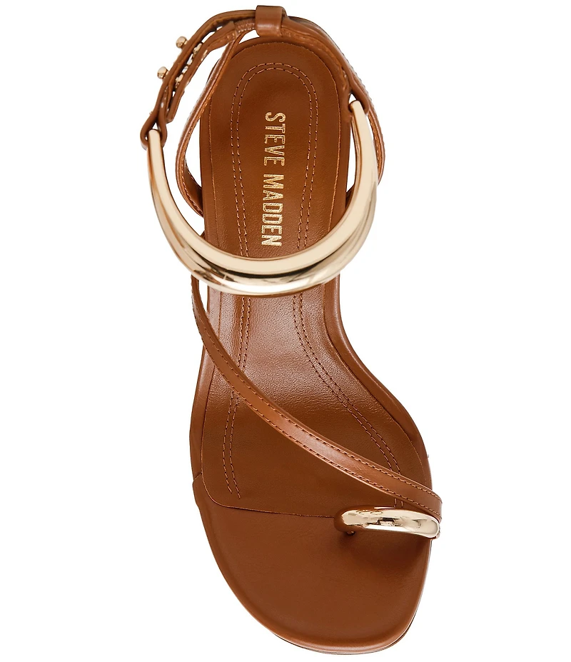 Steve Madden Tia Toe Loop Ankle Strap Hardware Dress Sandals