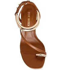 Steve Madden Tia Toe Loop Ankle Strap Hardware Dress Sandals