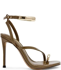 Steve Madden Tia Toe Loop Ankle Strap Hardware Dress Sandals