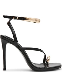 Steve Madden Tia Toe Loop Ankle Strap Hardware Dress Sandals