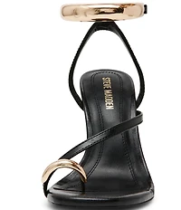 Steve Madden Tia Toe Loop Ankle Strap Hardware Dress Sandals