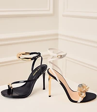 Steve Madden Tia Toe Loop Ankle Strap Hardware Dress Sandals