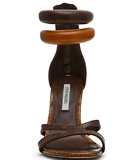 Steve Madden Tigress Wood Ornament Stiletto Dress Sandals