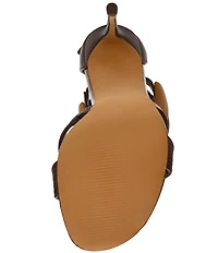 Steve Madden Tigress Wood Ornament Stiletto Dress Sandals
