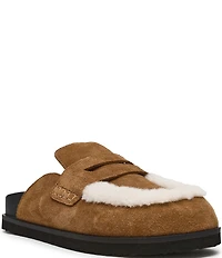 Steve Madden Tomlin Suede Faux Fur Platform Clogs