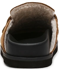 Steve Madden Tomlin Suede Faux Fur Platform Clogs