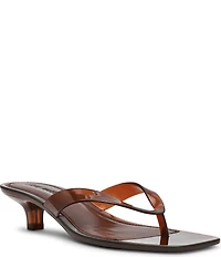 Steve Madden Tracie Jelly Clear Kitten Heel Thong Sandals
