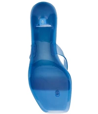 Steve Madden Tracie Jelly Clear Kitten Heel Thong Sandals