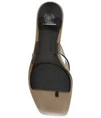 Steve Madden Tracie Jelly Clear Kitten Heel Thong Sandals