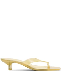 Steve Madden Tracie Jelly Clear Kitten Heel Thong Sandals